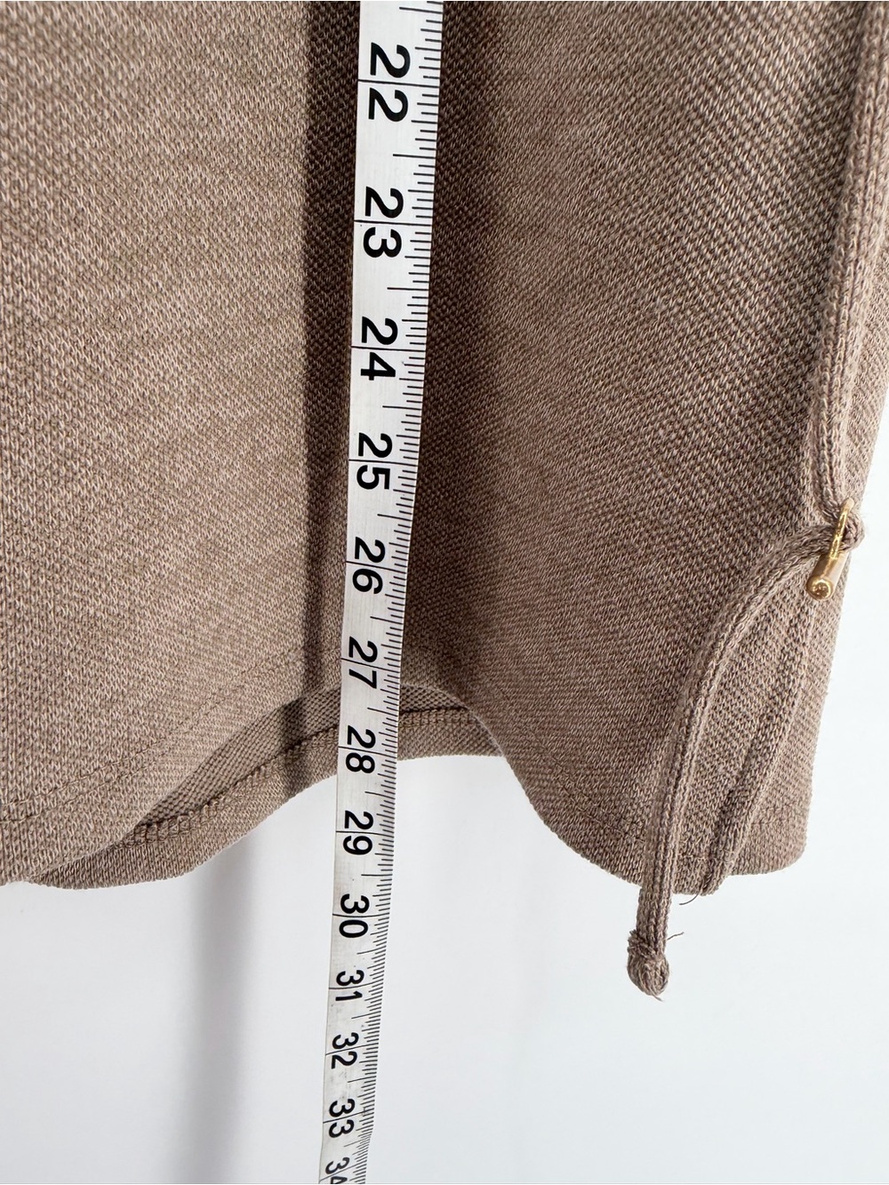 NWT ZARA Taupe Sleeveless Mock Neck Tunic Top Tie Waist Side Slits Size L - Picture 6 of 7
